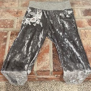 Kate Mack grey velour pants size 4